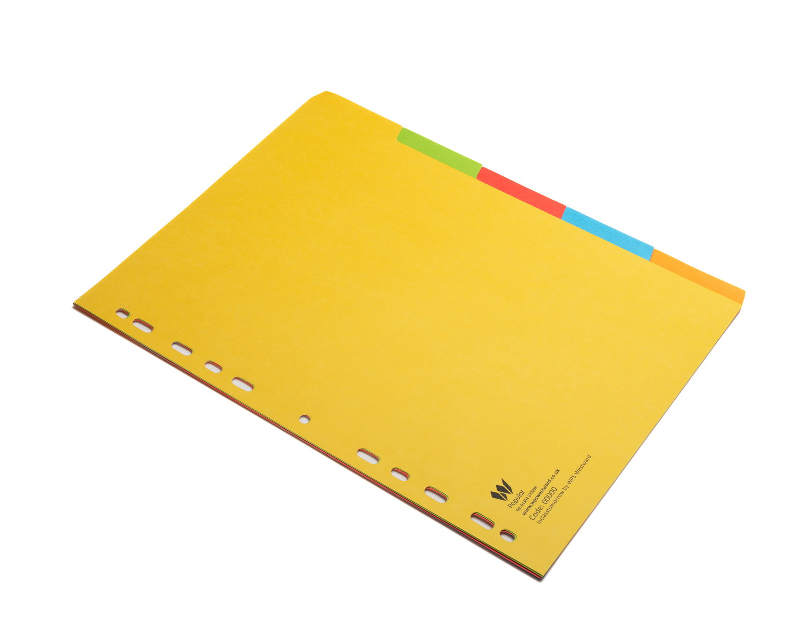 Popular Coloured Dividers 5 Part Set Pk50 | WPS Westward