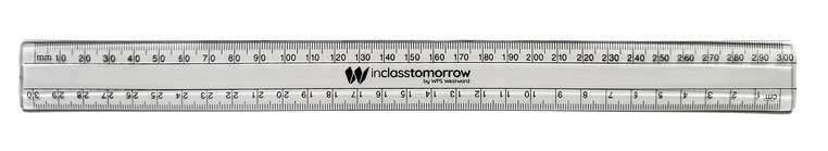 30cm Ruler Display Popular Ruler Shatterproof 30cm Clear Pk100 | WPS Westward