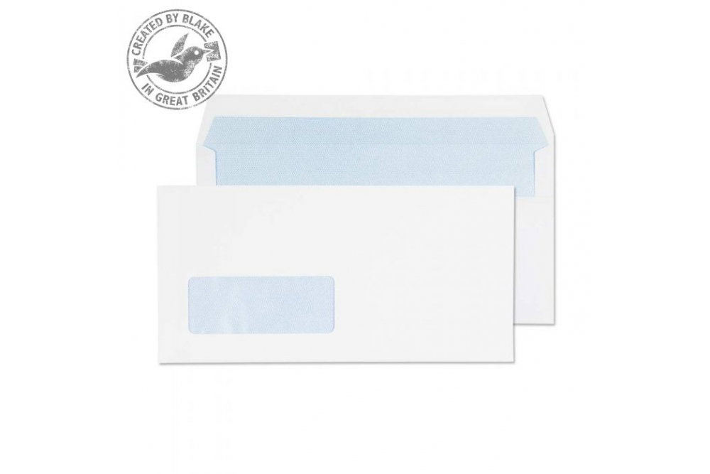 Popular Envelopes White Window Self Seal Wallet DL (110x220mm) 80gsm ...