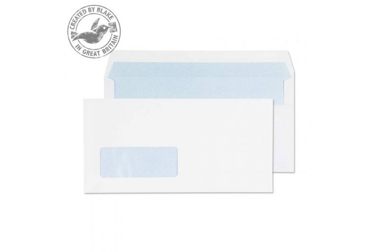 Popular Envelopes White Window Self Seal Wallet DL (110x220mm) 80gsm ...